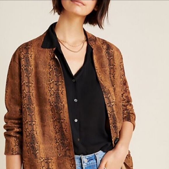 Anthropologie BLANKNYC Renegade Snake Printed Blazer Jacket S - Picture 3 of 12